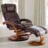 Narvick Recliner and Ottoman in Whisky Breathable Air Leather - Narvick Recliner and Ottoman in Whisky Breathable Air Leather