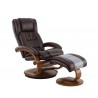 Narvick Recliner and Ottoman in Whisky - Angled View - Narvick Recliner and Ottoman in Whisky - Angled View