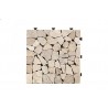Natural Tavertine Stone White/Grey Deck Tile - Top View
