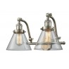 Double Swivel 2 Light Wall Bracket - CLEAR  GLASS
