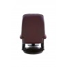 Bergen Recliner and Ottoman in Merlot Top Grain Leather - Back View - Bergen Recliner and Ottoman in Merlot Top Grain Leather - Back View