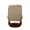 Bergen Recliner and Ottoman in Cobblestone Top Grain Leather - Back - Bergen Recliner and Ottoman in Cobblestone Top Grain Leather - Back