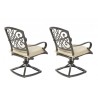 Swivel Dining Arm Chairs - Back