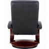 Hamar Recliner and Ottoman in Black Top Grain Leather - Back - Hamar Recliner and Ottoman in Black Top Grain Leather - Back