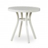 Lux 27" Rd. Bistro Table with Stat Top In Gloss White Finish