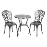 Triora Cast Aluminum Bistro Set in Blacksmith - Triora Cast Aluminum Bistro Set in Blacksmith