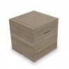 Slatted Tank Cover End Table in Coastal Teak