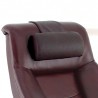 Mandal Recliner and Ottoman with Cervical Pillow in Merlot Top Grain Leather - Back Rest - Mandal Recliner and Ottoman with Cervical Pillow in Merlot Top Grain Leather - Back Rest