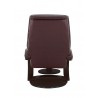 Mandal Recliner and Ottoman in Merlot - Back - Mandal Recliner and Ottoman in Merlot - Back