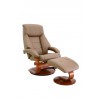 Mandal Recliner and Ottoman in Sand - Angled - Mandal Recliner and Ottoman in Sand - Angled