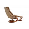 Mandal Recliner and Ottoman in Sand - Side Angle - Mandal Recliner and Ottoman in Sand - Side Angle