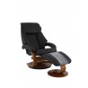 Mandal Recliner and Ottoman in Espresso - Mandal Recliner and Ottoman in Espresso