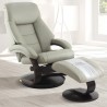 Mandal Recliner and Ottoman in Putty in Top Grain Leather - Mandal Recliner and Ottoman in Putty in Top Grain Leather
