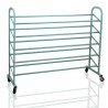 Oceanstar 5-Tier Metal Shoe Rack - Turquoise - Oceanstar 5-Tier Metal Shoe Rack - Turquoise