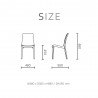 Rue Stack-able Rattan Dinning Chair - Dimensions - Rue Stack-able Rattan Dinning Chair - Dimensions