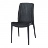 Rue Stack-able Rattan Dinning Chair - Black - Front Angled - Rue Stack-able Rattan Dinning Chair - Black - Front Angled