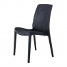 Rue Stack-able Rattan Dinning Chair - Black - Angled - Rue Stack-able Rattan Dinning Chair - Black - Angled