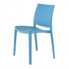 Sensilla Stack-able Dinning Chair - Blue - Angled - Sensilla Stack-able Dinning Chair - Blue - Angled