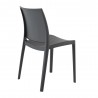 Sensilla Stack-able Dinning Chair - Dark Grey - Back Angled - Sensilla Stack-able Dinning Chair - Dark Grey - Back Angled