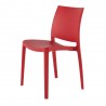 Sensilla Stack-able Dinning Chair - Red - Angled - Sensilla Stack-able Dinning Chair - Red - Angled