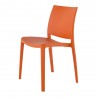 Sensilla Stack-able Dinning Chair - Orange - Angled - Sensilla Stack-able Dinning Chair - Orange - Angled