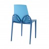 Papillon Stylish Dinning Chair - Pale Blue - Back Angled - Papillon Stylish Dinning Chair - Pale Blue - Back Angled