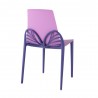 Papillon Stylish Dinning Chair - Light Lilac - Back Angled - Papillon Stylish Dinning Chair - Light Lilac - Back Angled