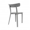Toppy Long Horn Dinning Chair - Grey - Back Angled View - Toppy Long Horn Dinning Chair - Grey - Back Angled View
