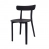 Toppy Long Horn Dinning Chair - Black - Left - Angled View - Toppy Long Horn Dinning Chair - Black - Left - Angled View