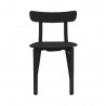 Toppy Long Horn Dinning Chair - Black - Front - Toppy Long Horn Dinning Chair - Black - Front