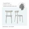 Toppy Long Horn Dinning Chair - Adjustable Backrest Details - Toppy Long Horn Dinning Chair - Adjustable Backrest Details
