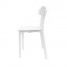 Toppy Long Horn Dinning Chair - White - Full Side View - Toppy Long Horn Dinning Chair - White - Full Side View