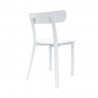 Toppy Long Horn Dinning Chair - White - Back Angled View - Toppy Long Horn Dinning Chair - White - Back Angled View