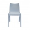 Toppy Stackable Modern V Dinning Chair - Cool Grey - Front - Toppy Stackable Modern V Dinning Chair - Cool Grey - Front