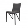 Toppy Stackable Modern V Dinning Chair - Dark Grey - Left Angled - Toppy Stackable Modern V Dinning Chair - Dark Grey - Left Angled