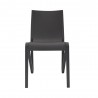 Toppy Stackable Modern V Dinning Chair - Dark Grey - Front - Toppy Stackable Modern V Dinning Chair - Dark Grey - Front