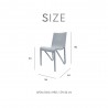 Toppy Stackable Modern V Dinning Chair - Full Dimensions - Toppy Stackable Modern V Dinning Chair - Full Dimensions