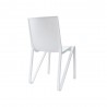 Toppy Stackable Modern V Dinning Chair - White - Back Angled - Toppy Stackable Modern V Dinning Chair - White - Back Angled