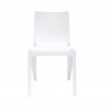 Toppy Stackable Modern V Dinning Chair - White - Front - Toppy Stackable Modern V Dinning Chair - White - Front
