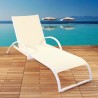 Infinita Pure Aluminum SunLounger with White Sling - Set of Two