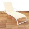 Infinita Pure Aluminum SunLounger with White Sling - Set of Two