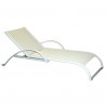 Infinita Pure Aluminum SunLounger with White Sling - Set of Two