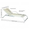 Infinita Pure Aluminum SunLounger with White Sling - Set of Two