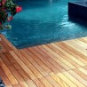 Infinita FlexDeck Brazilian Hardwood Deck Tiles - Copacabana Ipe Champagne - Classic- 6 Slat 18"x36" - 2/Box - Lifestyle