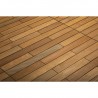 FlexDeck Brazilian Hardwood Deck Tiles - Copacabana IPE Champagne - Variant 6 Slat 18"x36" - Panel Closeup