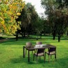 Verona Resin Wickerlook Dining Chair - Brown