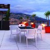 Verona Resin Wickerlook Dining Chair - White