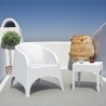 Miami Square Resin Side Table White - Miami Square Resin Side Table White