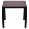 Orlando Resin Wickerlook Square Dining Table - Brown - Front