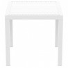 Orlando Resin Wickerlook Square Dining Table - White - Front